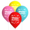 8 Palloncini con Scritta Happy Birthday Multicolori Shop