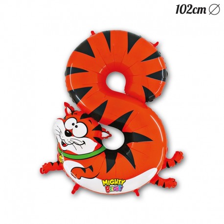 Palloncino Numero 8 Tigre Foil 102 cm