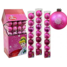 Palline di Natale Principesse Rosa 6 Cm