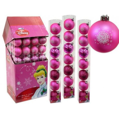 Palline di Natale Principesse Rosa 6 Cm Shop