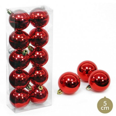 Set 10 Palline Rosse Natalizie Shop