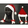 Cappello di Babbo Natale Rosso con Trecce 30 X 0,20 X 40 Cm Store