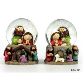 Compra Sfera Cristallo Innevata con Presepe 6,50 X 6,50 X 9 Cm