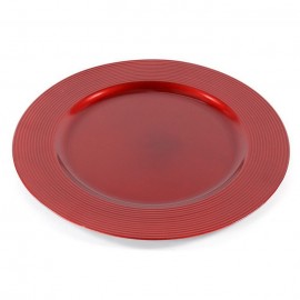 Sottopiatto in Plastica Rosso 33 X 33 X 1,50 Cm