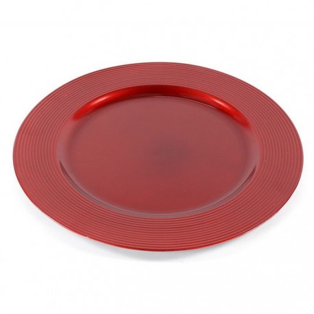 Sottopiatto in Plastica Rosso 33 X 33 X 1,50 Cm Shop