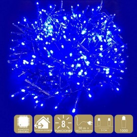 Catena Luminosa con 1000 Luci Led Blu con 8 Funzioni 2 997 Cm Shop