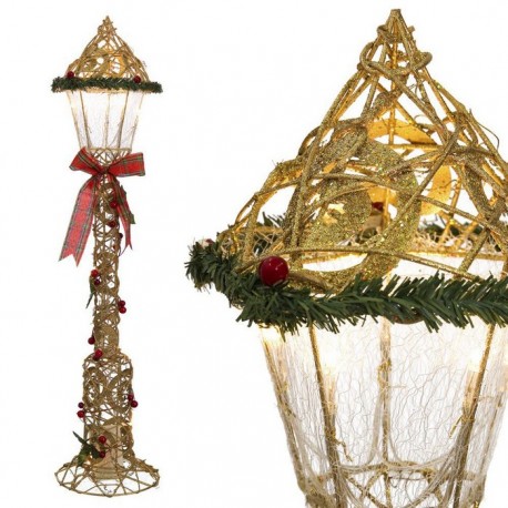 Lanterna Natale con 10 luci Con Fiocco 16 x 16 x 71 cm Online