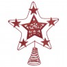 Puntale a Forma di Stella per Albero Rosso 18 X 23 Cm Online