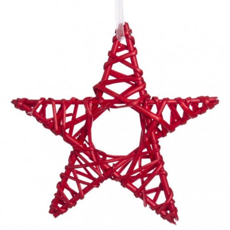 Compra Stella in Vimini Rossa 25 X 25 Cm