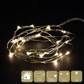 20 Luci Led Gialle 8 Funzioni Lunghezza 190 Cm + Estensione Shop