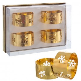Portatovaglioli Oro in Metallo 10,2 X 14,3 X 5 Cm Shop
