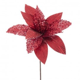 Fiore Stella di Natale di Tessuto Rosso 25 X 65 Cm Shop