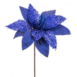 Fiore di Natale Blu in Tessuto 25 X 65 Cm Shop