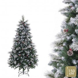 Albero Misto 150 Cm 450 Rami Agrifoglio Neve 