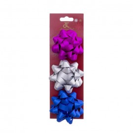 Coccarda Natale Blu, Viola e Argento 8 Cm Online