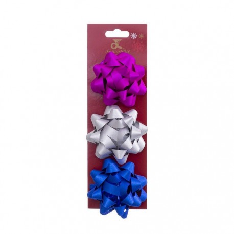 Coccarda Natale Blu, Viola e Argento 8 Cm Online