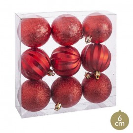 Palle di Natale Rosse 6 X 6 X 6 Cm