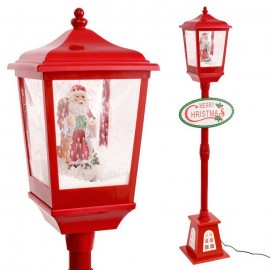 Lanterna Rossa con Babbo Natale con Luci, Suoni e Movimento 135cm