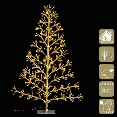 Albero Natale con 496 Luci Led Oro