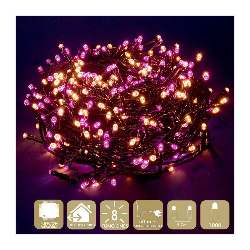 Catena Luminosa Rosa Fairy Lights 1 Pezzo 5 M Stringa 50 Lampadine LED