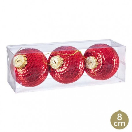 Palline di Paillettes Foam Rosso 8 X 8 X 8 Cm