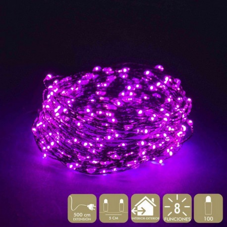 100 Luci Micro Led Fucsia 8 Funzioni Economiche