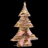 Decorazione Albero di Natale in Rattan con Luci 45 Cm