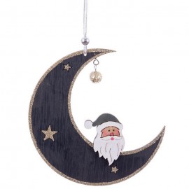 Decorazione Appesa Babbo Natale Luna Blu 26 X 14 X 5 Cm Shop