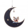 Acquista Ciondolo Luna con Renna di Natale 26 X 14 X 5 Cm