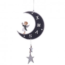 DecorazioneAppesa Luna Blu Xmas 44 X 17 X 5 Cm Economico