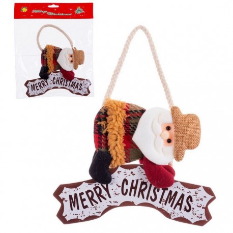 Decorazione Appesa Merry Christmas e Babbo Natale 21 Cm Shop