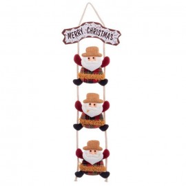 Babbo Natale in Stoffa su Scaletta 40 cm Shop 