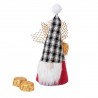 Statuetta Gnomo con Cappello a Quadretti e Cioccolatini 15cm Shop