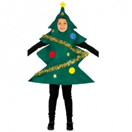 Costume da Albero di Natale Verde Scuro per Bambini Economico