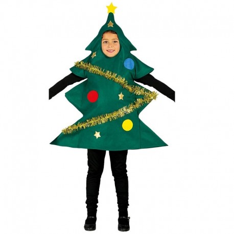 Costume da Albero di Natale Verde Scuro per Bambini Economico