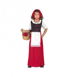 Costume Pastorella Rosso per Bambina