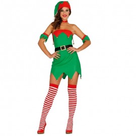 Costume da Elfo Sexy Donna Verde e Rosso Shop