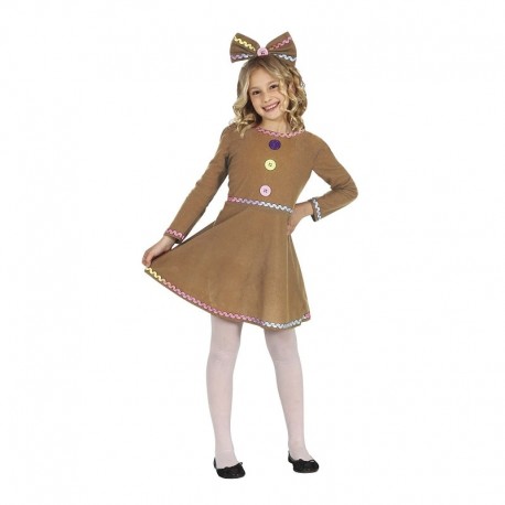 Costume Omino di Marzapane Bambina Economico