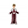 Costume Re Magio Rosso con Collo Bianco e Nero Bambino Online