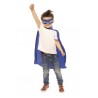 Mantello con Maschera da Supereroe Blu