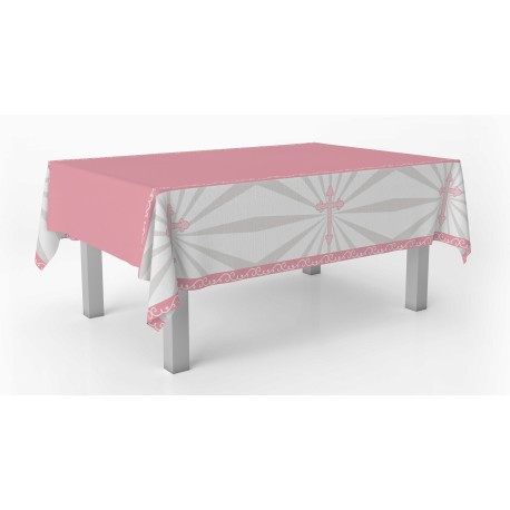 Tovaglia con Croce Rosa 259 X 137 Cm