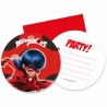 6 Inviti LadyBug con Busta