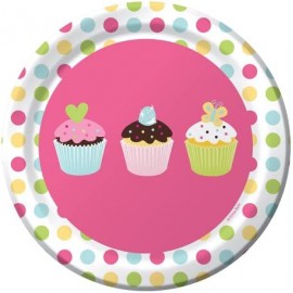 8 Piatti Cupcakes 18 cm