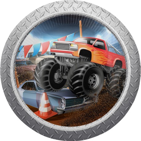 8 Piatti Monster Truck 23 cm