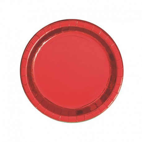 6 Piatti di Carta Metallizzati 18 cm