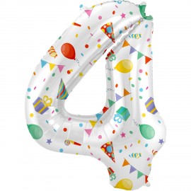 Palloncino Numero 4 Joyful Party