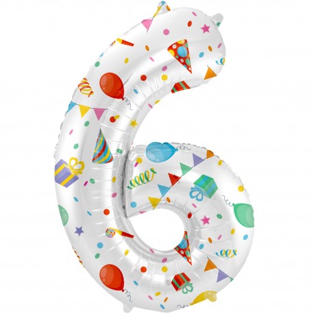 Palloncino Numero 6 Joyful Party