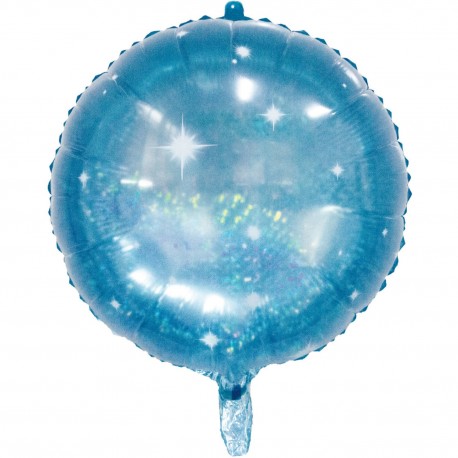 Palloncino Metallizzato Rotondo Galactic Aqua