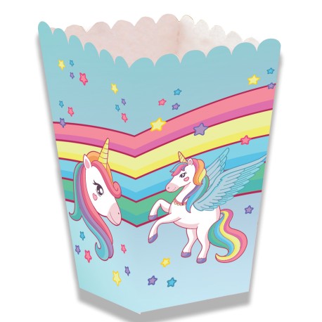 Scatola Unicorno Magico per Pop Corn
