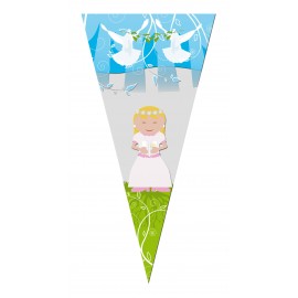 6 Sacchetti a Cono Comunione Bambina